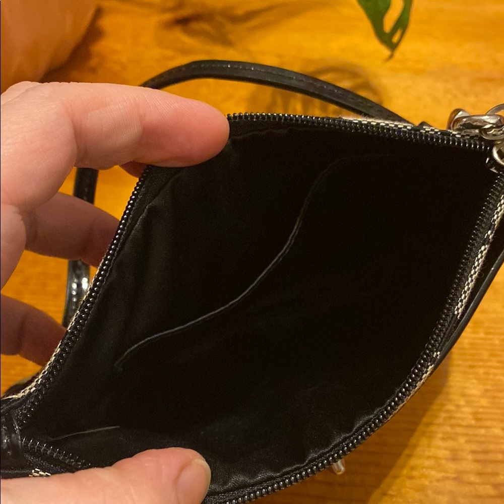Coach Black and Gray Signature Wristlet - Picture 5 of 5
